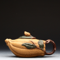 Taiwan returning to the old purple clay pot master Jiang Rongs early full handmade works golden section of Bergamot