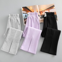 Korean girls' pants autumn decorate new fork trumpet pants