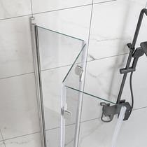 Jian Yi shower room three folding bathroom glass door toilet dry and wet separation partition push pull folding floor screen