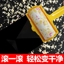 Sticker peelable handle rolling hair remover disposable deburring dust roller brush paper sheet cleaning roller brush