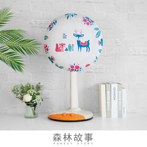 Desktop fan dust-proof cover standing-shaped household round lid towel cartoon pattern beautiful harbur art