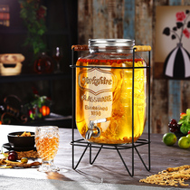 Wine glass bottle Bar Cola barrel container with faucet vessel Juice jar with faucet Beverage barrel Enzyme barrel