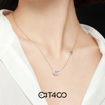 T400 double C sterling silver necklace female Joker 2021 New choker light luxury niche birthday gift for girlfriend
