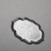 Shououou handmade pure tin pot bearing hammer pattern tin dry brewing table tea tray Water storage pot Tea art Household Kung Fu tea set