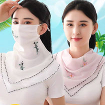 Sunscreen Mask Neck Mask Female summer thin Breathable Windproof womens neck full face riding large mask