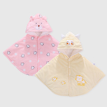 Baby cloak cloak thickened autumn and winter new birth infant boy boy and girl baby warm shawl out of the wind