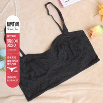 Xiaofen outer single no steel rim no buckle sexy exquisite breathable European and American half cup black temptation winter ultra-thin bra