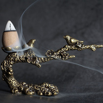 Fragrant pendulum solid pure brass with raised eyebrows with small hem Magpie Den Meetto Pen Holder Pen Holder Mini Bronze Sculpture Play