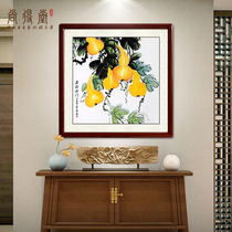 Fu Luplinth Painting Bucket Square Hand Plotter Country Painting Flowers Bird Painting Chinese Style Entrance Xuanguan Hung Painting Veranda Decoration Painting Restaurant Paintings