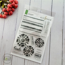 Altenew zdyeing effect pattern and smiling expression Tie Dye Motifs Import transparent seal