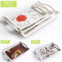 Water glass tray Home Tea Cup European Style Rectangular Living Room Big Number Tea Table Plastic Cup Pan Nordic Light Lavish