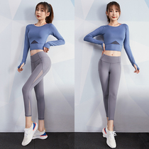Professional yoga clothing female temperament Gym Net red tights quick-drying high-end fashion running sports suit sexy