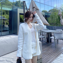 Tide brand Ocnltiy sweater jacket female lazy style temperament ladies casual knitted cardigan spring and autumn tops
