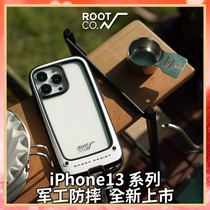 Japan ROOTCO OUTDOOR Outdoor can apply iPhone13ProMax anti-fall transparent shell anti-slip protection mini