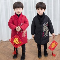 Boys  Hanfu cotton clothing Autumn and winter thickened Tang clothing Year-old clothing Childrens Chinese style ancient clothing Student annual clothing performance clothing