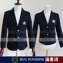 free men swimming department rock kite high school cos suit body British college class uniform Korean version of dark blue coat