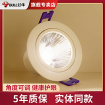 Bull cob spotlight LED bulls eye ceiling lamp embedded home 6 8cm opening 7 5cm clothing store Downlight