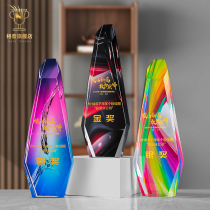 Crystal Trophy Medal Customized Century Rubiks Cube Creative Company Color Printing Trophy Annual Meeting Awards Customized Competition Champion