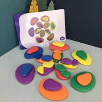 Baby boy toys Colour laminated stone pebble laminated Leasing building Puzzle Customs Clearance Game Wisdom development Puzzle Toys