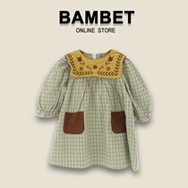 Italy BAMBET girls autumn dress spring and autumn childrens dress baby dress baby flower dress