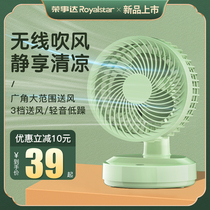 Prospecta Handheld USB Small Fan Desktop Student Dorm Portable Mini Rechargeable Fan Large Wind Ultra Silent Small Office Desktop Summer Bedside Electric Fan