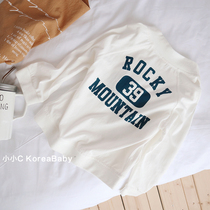 Korean baby childrens cotton sweater jacket 2021 autumn new men and womens childrens baby long-sleeved small top