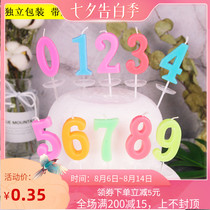 Large digital color cute digital candles with bottom bracket Birthday cake candles factory direct sales 100