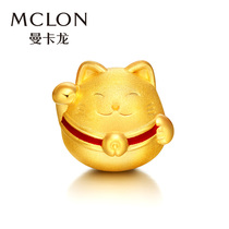 Manka Dragon gold transfer bead bracelet 3d hard gold lucky cat full gold beaded cute pet cute fashion new gift