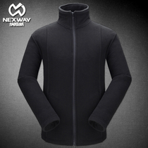 Outdoor fleece men and women winter thick warm couple jacket cardigan velvet soft shell assault liner