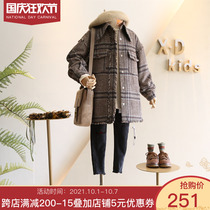 Do not return do not change 2019 Winter girls Japanese bp style retro tassel lapel collar embroidered thick shirt coat