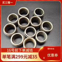 Turn the Heart Finger male thumb pure handmade silver finger carved flower dragon and phoenix wide ring eight immortal Fushou mens old objects