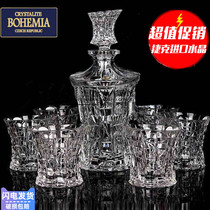 Czech imports BOHEMIA Flowers Crystal Whisky Wine Glass Polo Wine Glass White Landy Wine Bottle Suit
