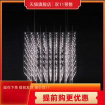 Restaurant long fireworks chandelier modern simple creative personality starry star compound building Villa bar chandelier atmosphere