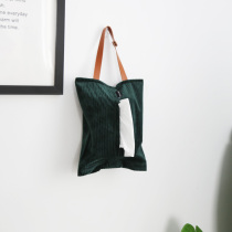 Nordic ins velvet living room creative car car bathroom toilet wall-mounted punch-free paper tissue box