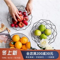 Modern European-style Nordic fruit plate fruit plate living room creative household fruit basket coffee table iron candy plate snack plate