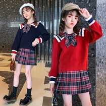 jk uniform skirt genuine full suit girls jumpsuit skirt autumn dress middle child sweater Japanese autumn College trend