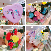 Childrens rubber band is elastic and does not hurt the hair cute girl baby tie the hair rope Korean Joker hair rope headdress