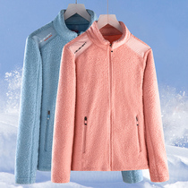 Teddy fluff men and women lead autumn and winter plus thickening fashion shackle sweater coat tide