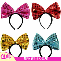 35g dance dress up Childrens Day kindergarten party performance supplies sequins big bow headband headband headband