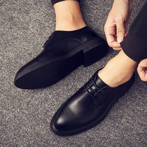 Leather Shoes Mens Korean Version Genuine Leather Winter Plus Suede Business Authentic British Trendy Men Casual 100 lap Block mens shoes