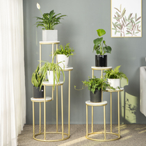 Light luxury simple modern marble flower rack indoor multi-layer flower pot rack living room floor-to-ceiling flower rack balcony flower table