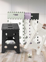 Dining table folding stool thickened durable plastic stool Home space-saving adult dining stool Student dormitory high bench