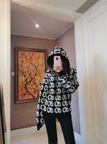 MQ little monster men and women same wool cashmere blend sweater hoodie