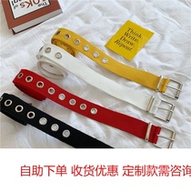 INS Super fire hip hop punk sail cloth belt mens pants Korean street hipster wild jeans belt width