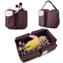2-in-1 portable crib Mommy bag Foldable portable crib Medium bed Newborn baby travel bed