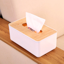 Cangqiang living room paper box Household toilet paper box Nordic desktop paper towel storage box Creative wooden cover car tissue box