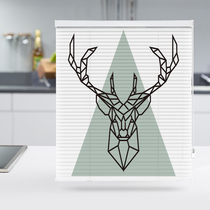 Hengji printed aluminum shutters household shading kitchen toilet waterproof office lifting curtain free of punching new