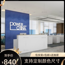 Desk desk intermediary small cash register counter counter panel front reception desk