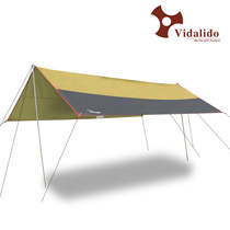 Rain-proof multi-person outdoor camping sunshade canopy Oxford cloth silver tent camping mat