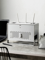 Multi-function with cover router storage box shelf desktop large socket set-top box light cat creative finishing line
